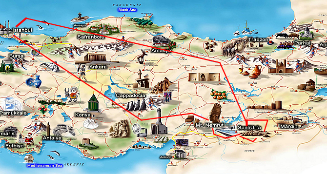 Eastern Turkey Tours (Adiyaman Nemrut mountain & Urfa) 3 day tour